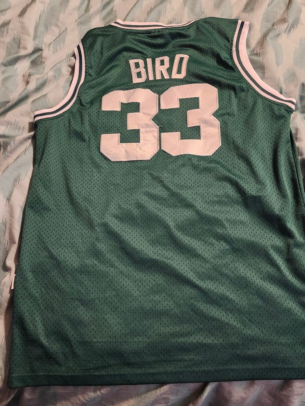 NBA Larry Bird #33 Green Boston Celtics RETRO Jersey Men's Size Large